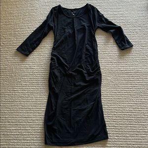 Ingrid and Isabel Maternity Black Long Dress